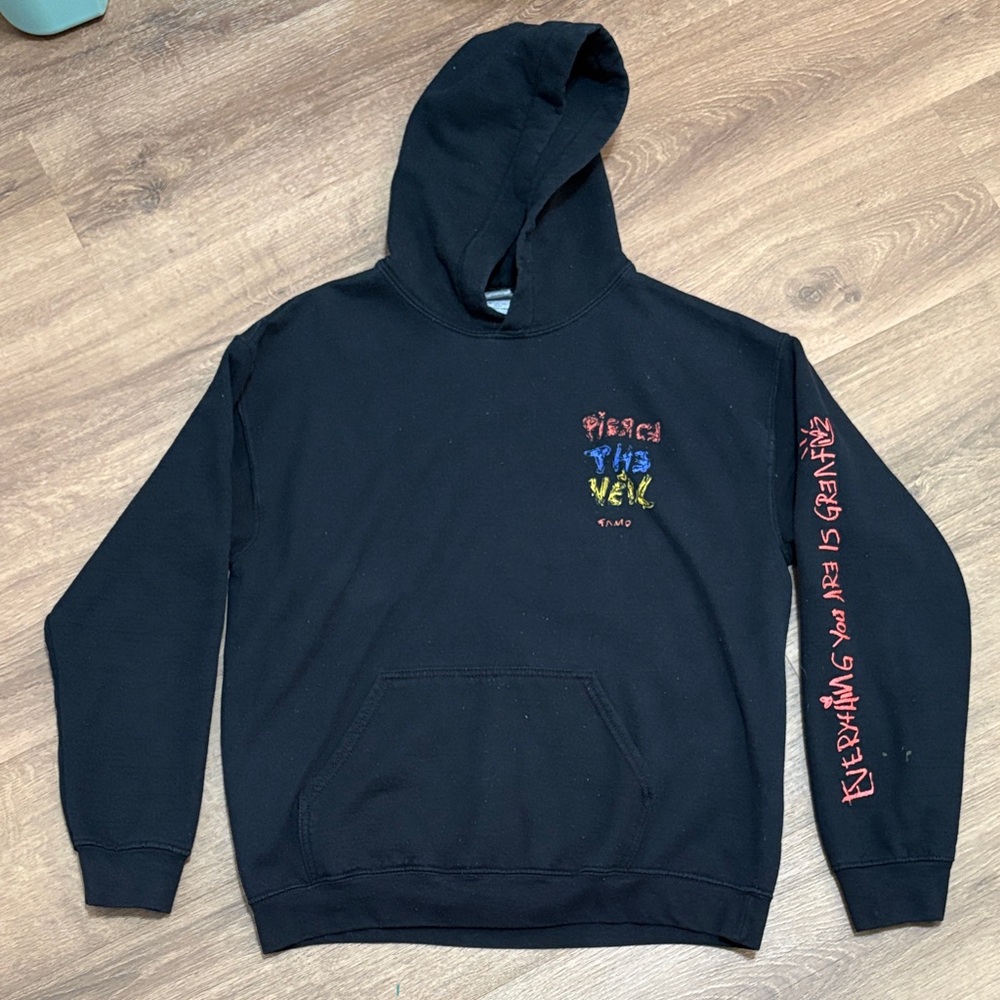 Black Pierce The Veil Hold On Till May Hoodie Size Medium from Hot Topic *Stain